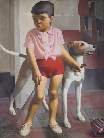 {{ product_title }} Fine Art Print | {{ product_vendor }} Jakero77 Percy Shakespeare - Boy and Dog (1933) - 17" x 22" Fine Art Print Art Print  Jakero77