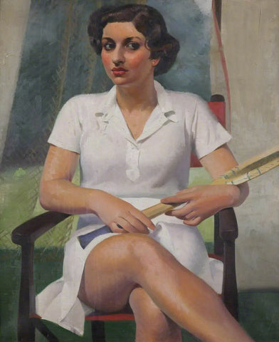 {{ product_title }} Fine Art Print | {{ product_vendor }} Jakero77 Percy Shakespeare - The Tennis Player (circa 1938) - 17" x 22" Fine Art Print Art Print  Jakero77