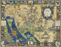 Washington DC Pictorial City Map Vintage Style 1926 Fine Art Print