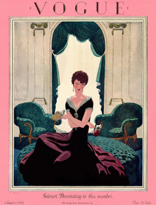 {{ product_title }} Fine Art Print | {{ product_vendor }} Jakero77 Pierre Brissaud - Vintage Vogue Interior Design (1925) - 17"x22" Fine Art Print Art Print  Jakero77