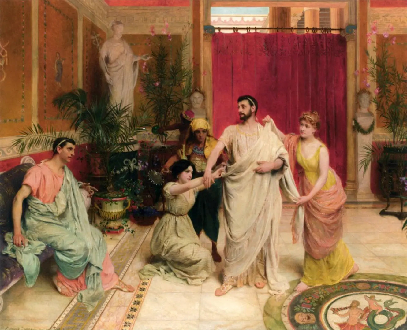 {{ product_title }} Fine Art Print | {{ product_vendor }} Jakero77 Pierre Jean Van der Ouderaa - In the Dressing Room (1902) Fine Art Print Art Print  Jakero77