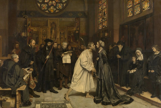 {{ product_title }} Fine Art Print | {{ product_vendor }} Jakero77 Pierre Jean Van der Ouderaa - The Mouth Kiss (1879) Fine Art Print Art Print  Jakero77