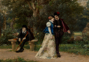 {{ product_title }} Fine Art Print | {{ product_vendor }} Jakero77 Pierre Jean van der Ouderaa - The Disappointed Suitor (1873) Fine Art Print Art Print  Jakero77