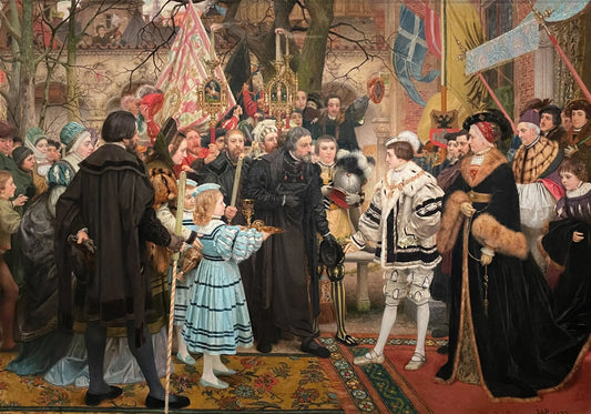 {{ product_title }} Fine Art Print | {{ product_vendor }} Jakero77 Pieter Van der Ouderaa - Archduke Charles Visiting Antwerp in 1515 (1877) Fine Art Print Art Print  Jakero77
