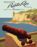 Discover Puerto Rico Vintage Style WPA Travel Poster 1938 Fine Art Print