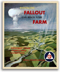 Radioactive Fallout Civil Defense Vintage Poster 1960 Fine Art Print