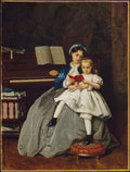 Auguste Toulmouche Reading lesson 1865 Fine Art Print