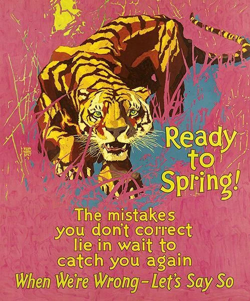 Ready to Spring! Vintage Workplace Motivational Poster 1929  Fine Art Print