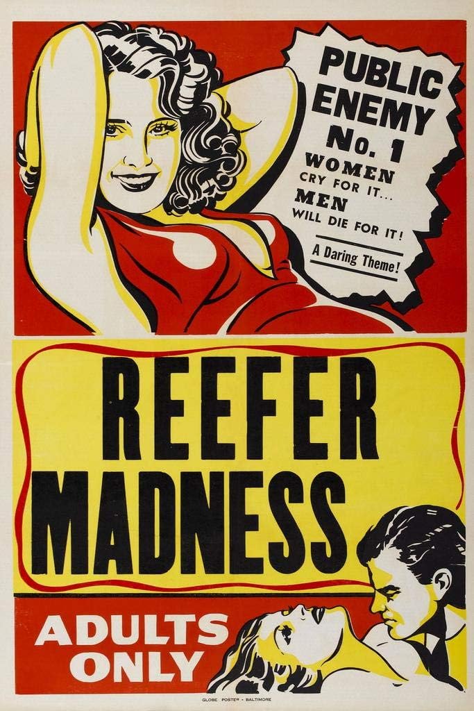 Reefer Madness Vintage Style Marihuana Movie Poster 1950 Fine Art Print