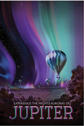 Retro Space Exploration See the Mighty Auroras of Jupiter Fine Art Print