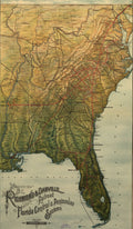 Richmond & Danville Railroad Florida Central System Map 1890 Fine Art Print