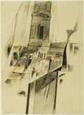 Charles Demuth Roofs and Steeple 1921 Fine Art Print