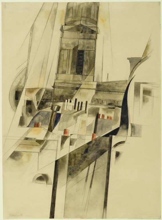 Charles Demuth Roofs and Steeple 1921 Fine Art Print