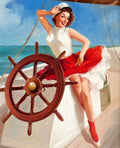 Gil Elvgren "Sailor Girl" Vintage Pin-Up Boating Poster 1953 Fine Art Print