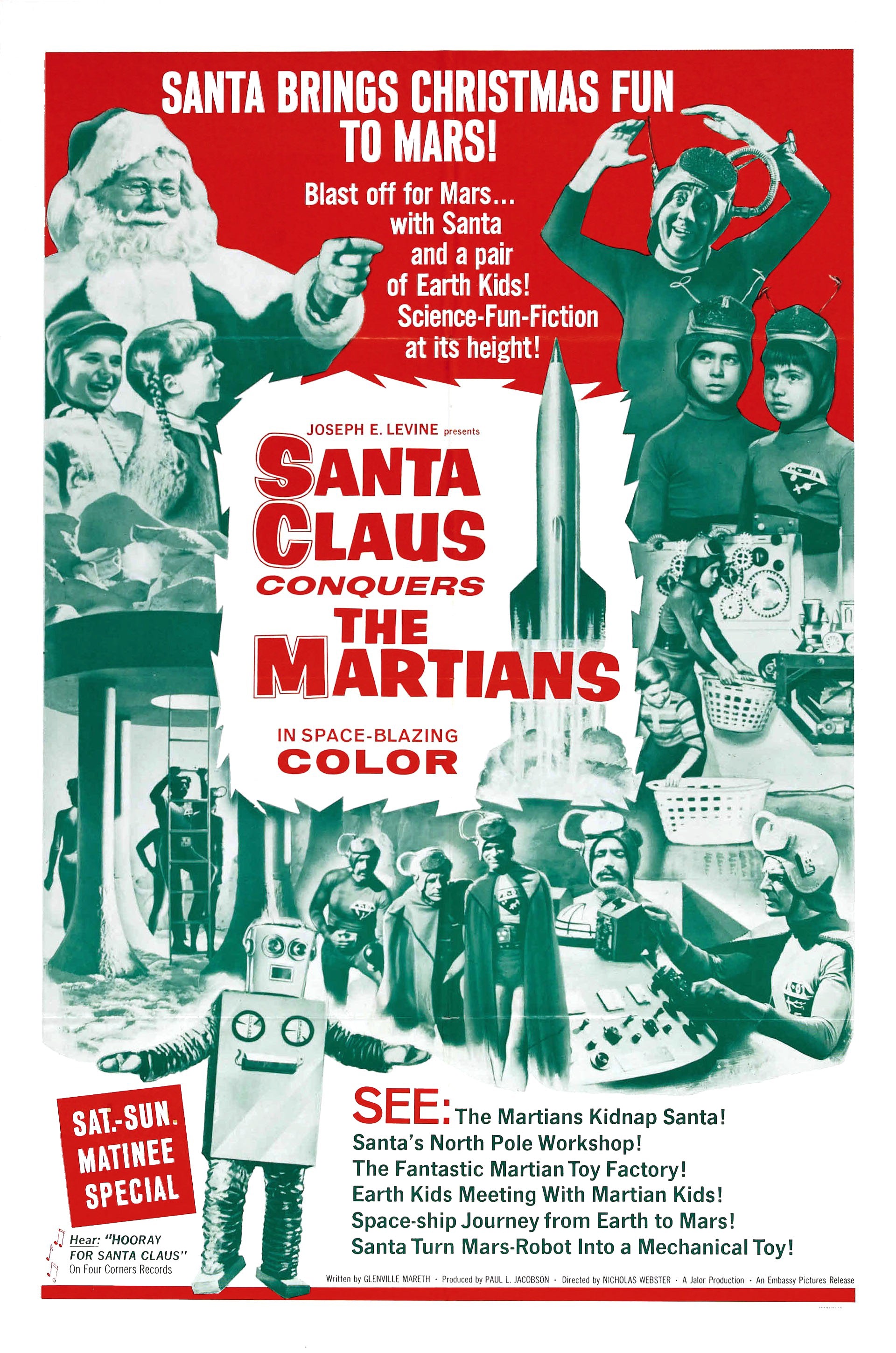 Santa Claus Conquers the Martians Vintage Sci-Fi Movie 1964 Fine Art Print