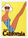 Santa Fe Southern California Vintage Style Travel 1950 Fine Art Print