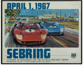 Sebring Florida Auto Racing Vintage Style Poster Print 1967 Fine Art Print