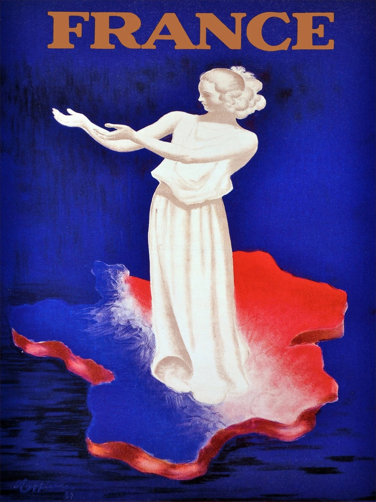 See France Vintage European Travel Wall Art 1937 Fine Art Print