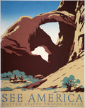 Arches National Park WPA Travel Poster See America 1938 Fine Art Print
