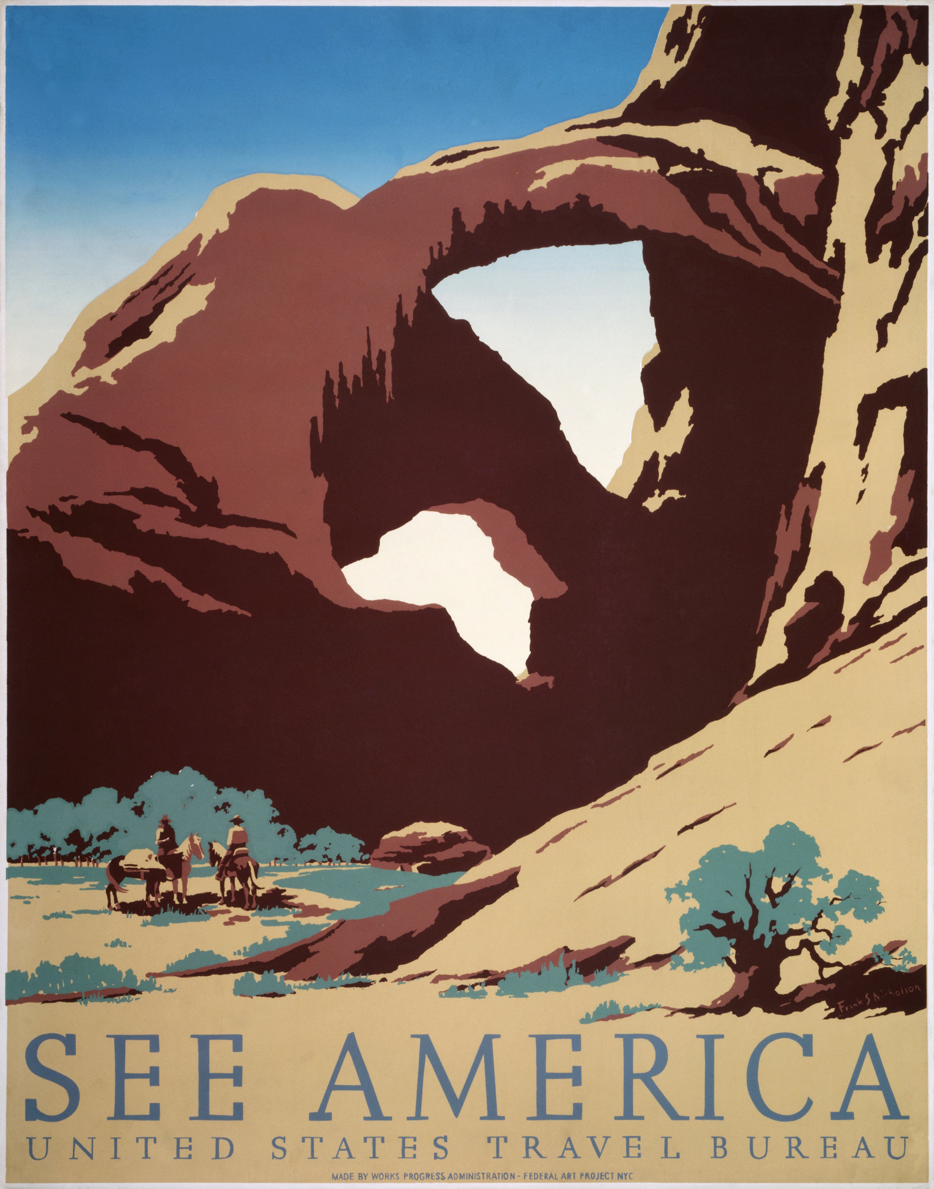 Arches National Park WPA Travel Poster See America 1938 Fine Art Print
