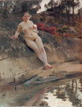 Anders Zorn Sunbathing Girl 1916 Fine Art Print