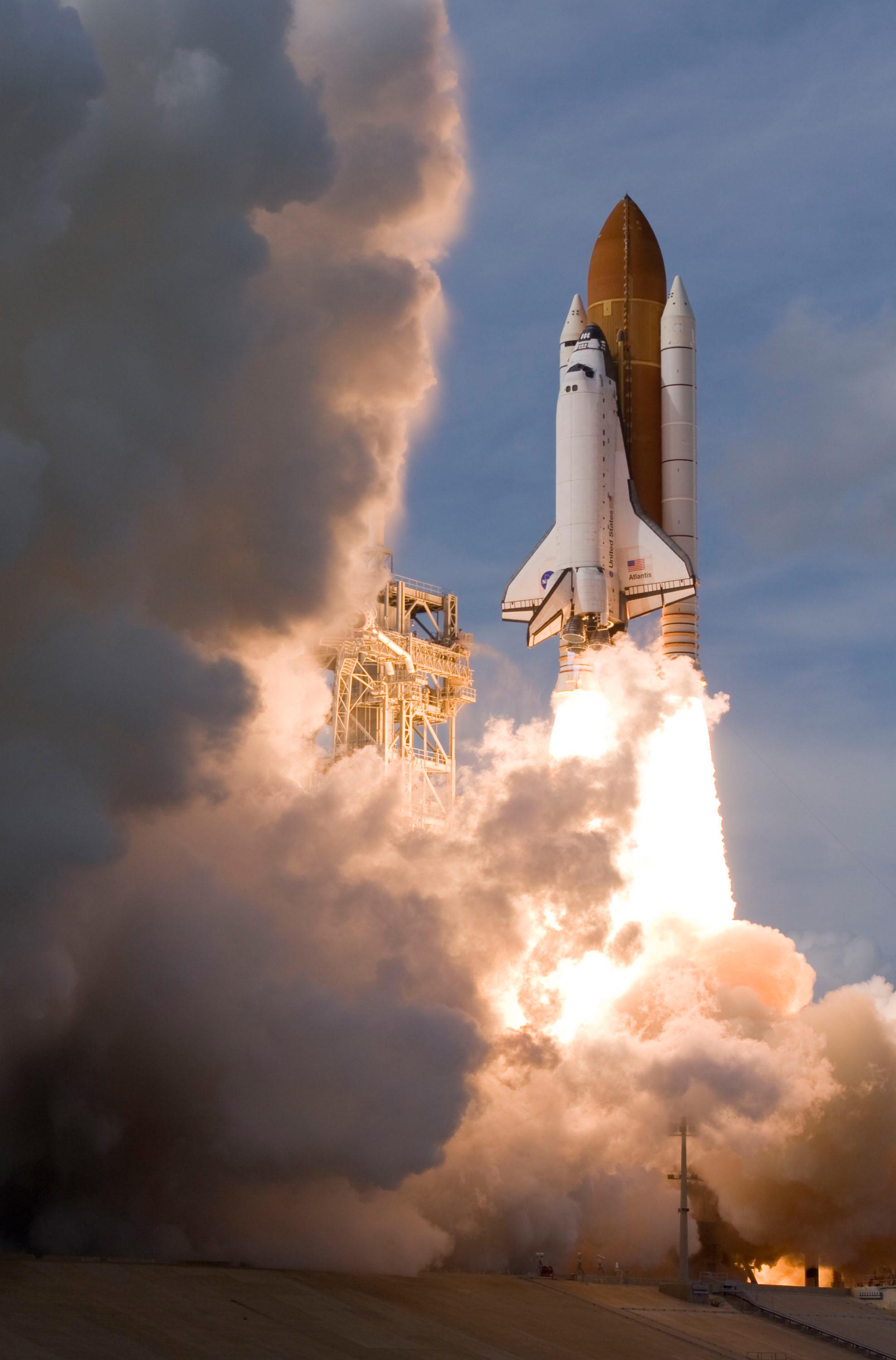 NASA Space Shuttle Atlantis STS-122 Launch 2008 Fine Art Print