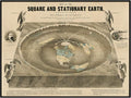 Orlando Ferguson Map of the Square & Stationary Earth 1893 Fine Art Print