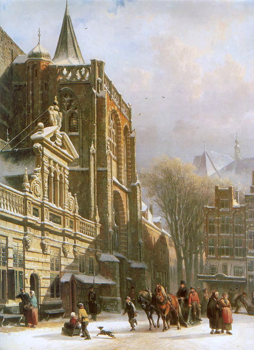 Cornelis Springer St. Michael Church in Zwolle 1862 Fine Art Print