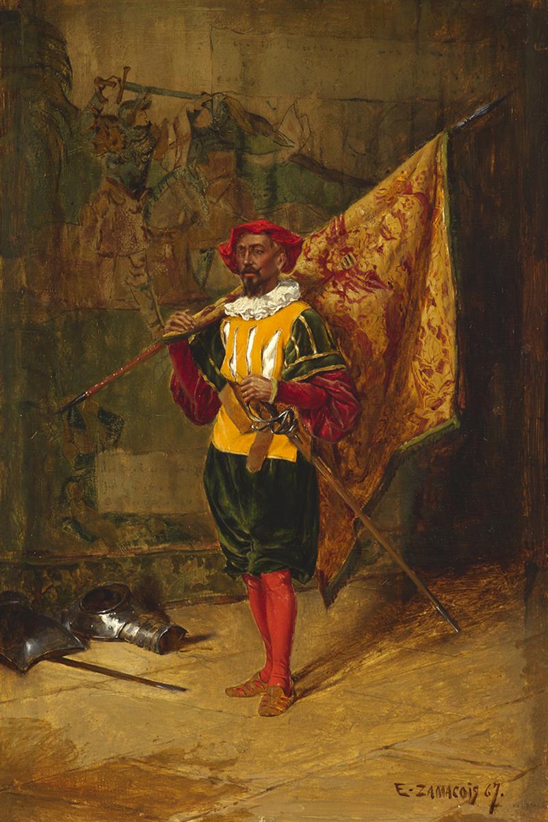 Eduardo Zamacois Standard bearer 1867 Fine Art Print