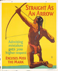 Straight As An Arrow Vintage Workplace Poster 1920 Fine Art Print