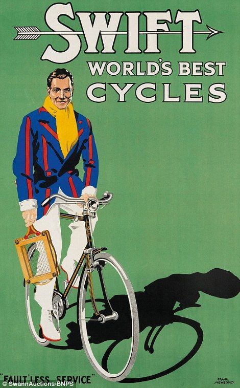 Swift "World's Best Cycle" Vintage Style Bicycle Poster 1935 Fine Art Print