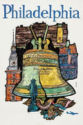 TWA See Philadelphia Vintage Style Air Travel 1960 Fine Art Print