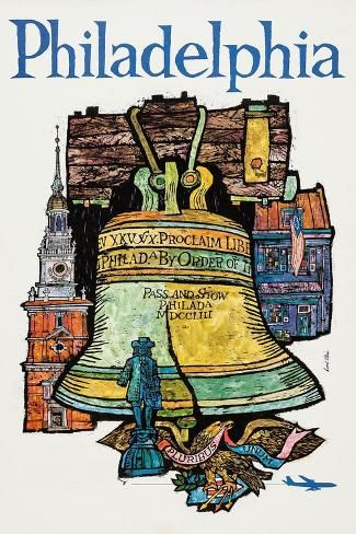 TWA See Philadelphia Vintage Style Air Travel 1960 Fine Art Print