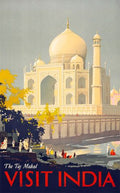 Visit Taj Mahal India Vintage Travel Poster Print 1930 Fine Art Print
