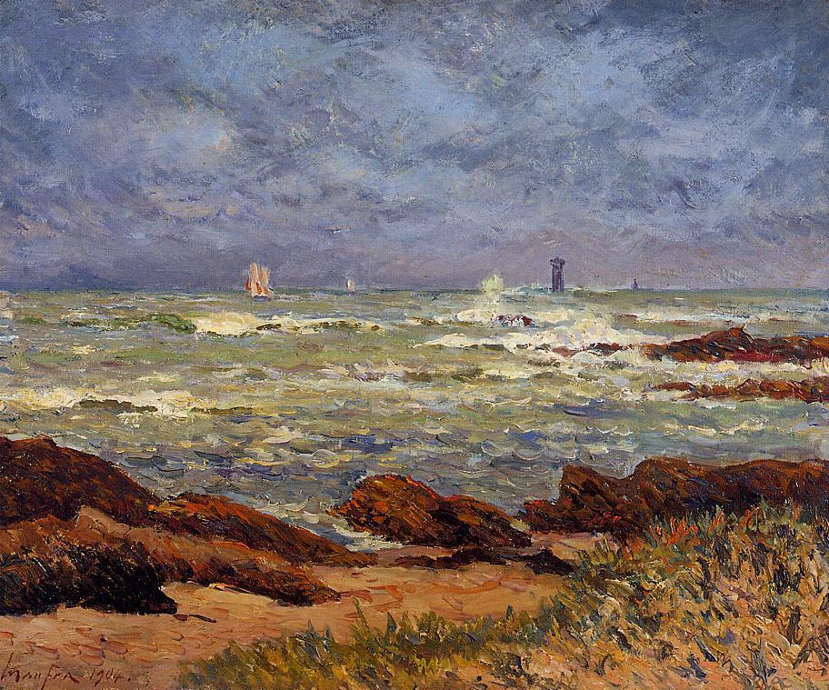 Maxime Maufra The Barges Lighthouse 1904 Fine Art Print