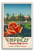 Canadian Pacific Empress Hotel Poster Vintage 1958 Fine Art Print