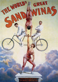 The Great Sandwinas Vintage Victorian Circus 1905 Fine Art Print