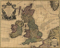The Islands of Britain Historic Map Print 1700 Fine Art Print