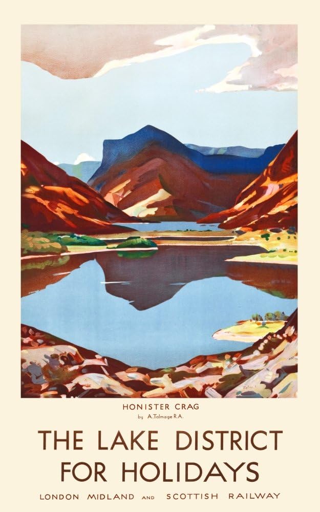 Lake District Honister Crag Vintage Railway Travel Wall 1930 Fine Art Print