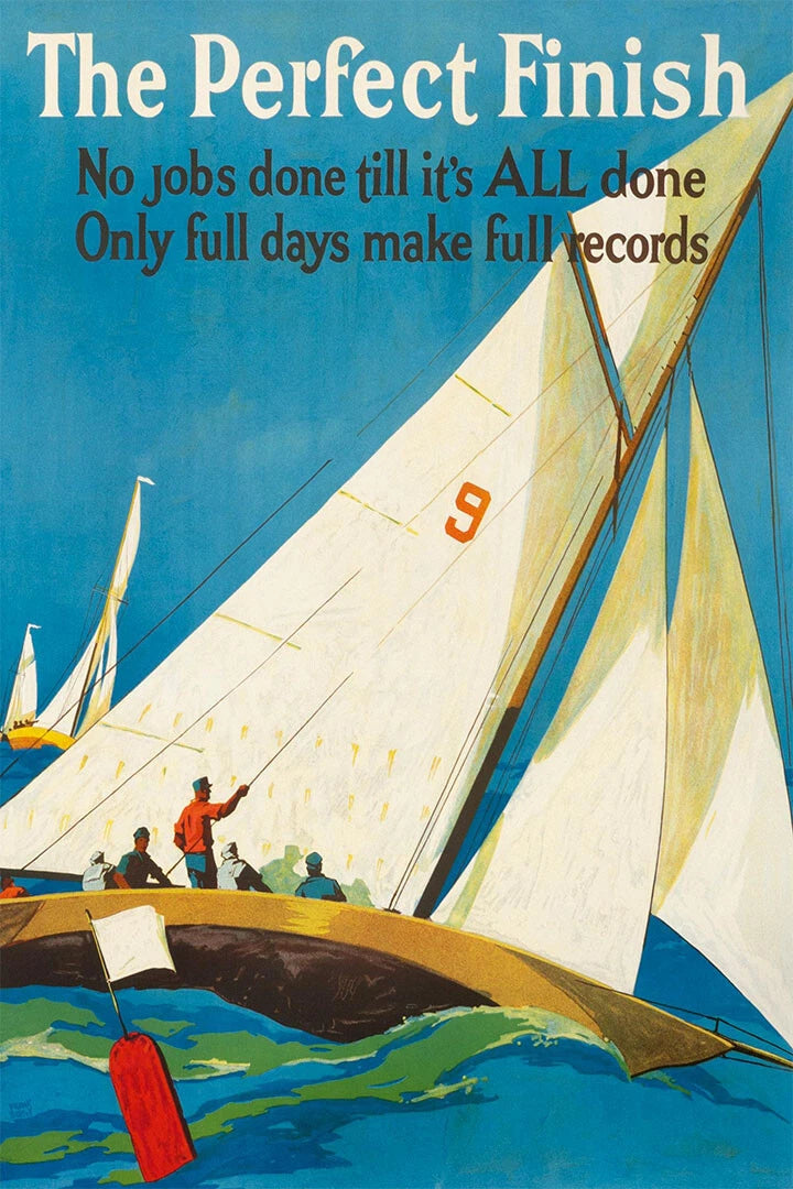 The Perfect Finish Work Incentive Motivational Poster 1920 Fine Art Print