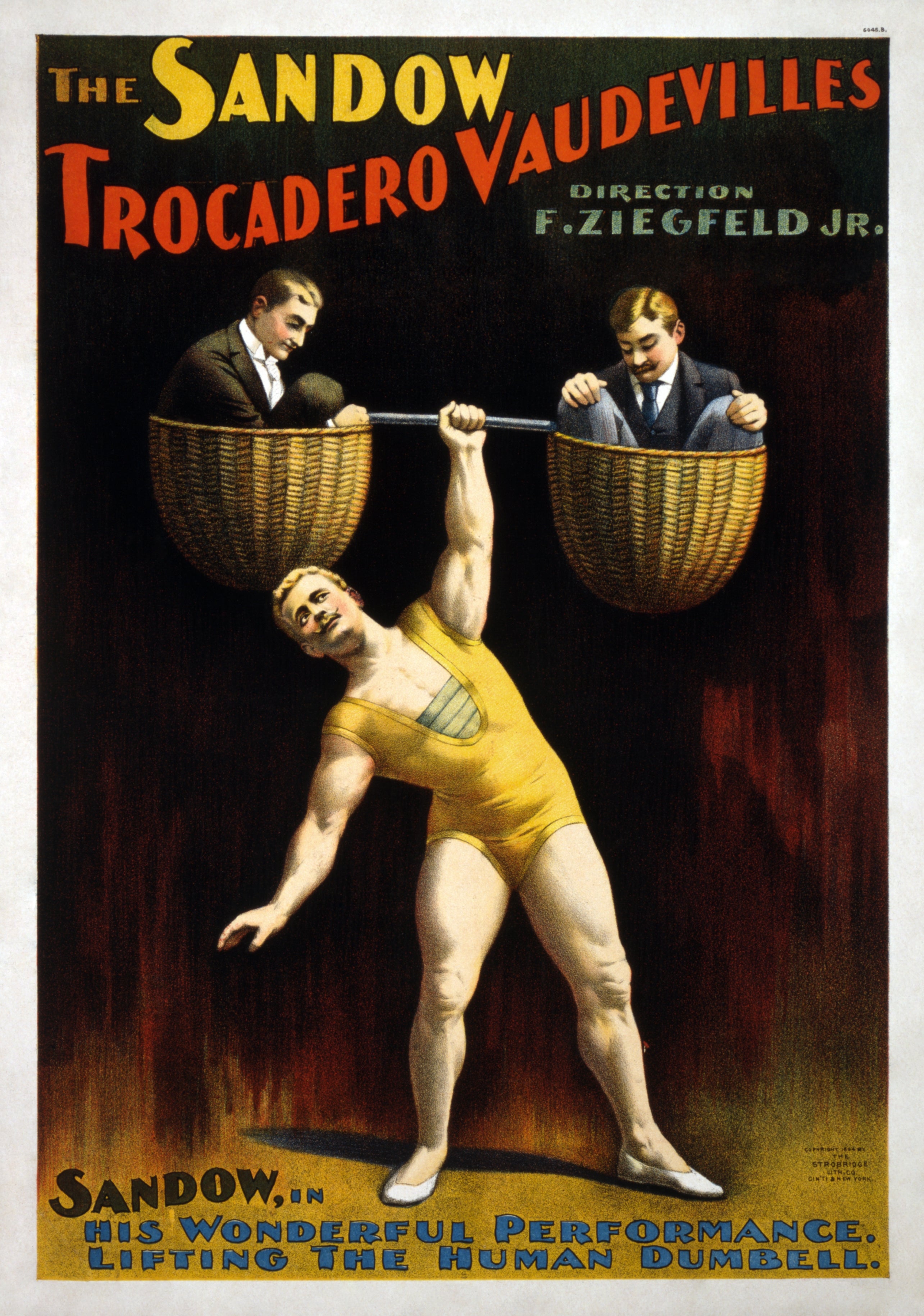 The Sandow Trocadero Vaudeville Vintage Theater 1894 Fine Art Print