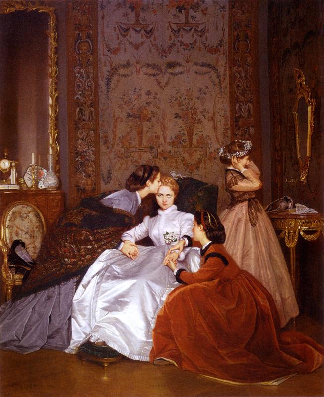 Auguste Toulmouche The reluctant bride 1866 Fine Art Print