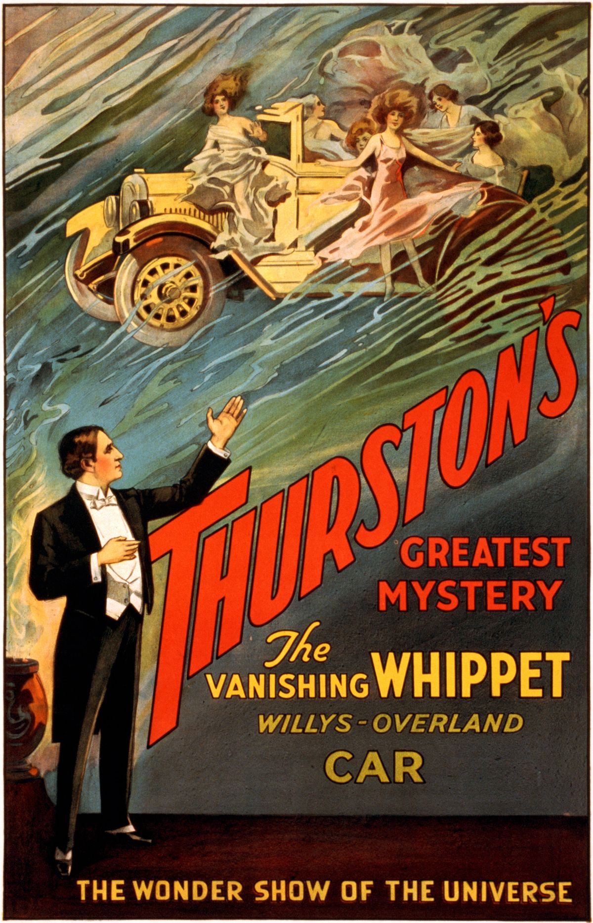 Thurston's Greatest Mystery Vanishing Car Vintage Style 1925 Fine Art Print