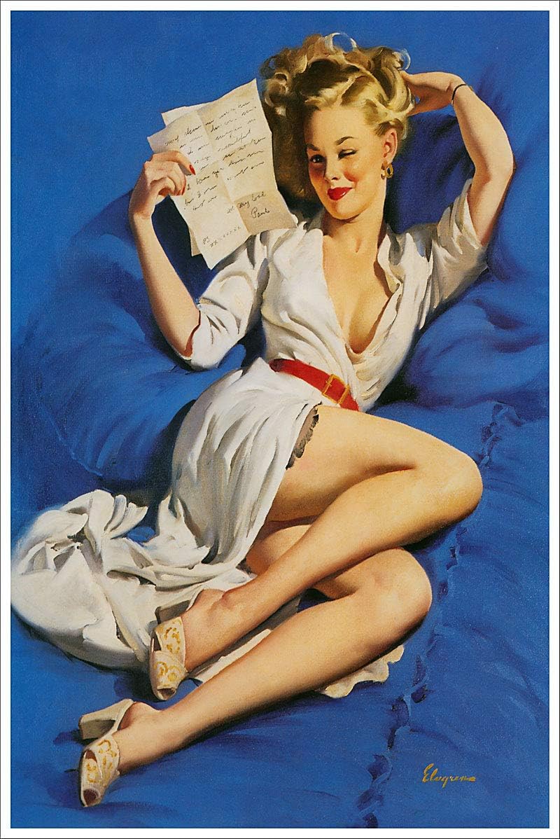 Gil Elvgren "Too Good to Be True" Blonde Pin-Up Girl 1958 Fine Art Print