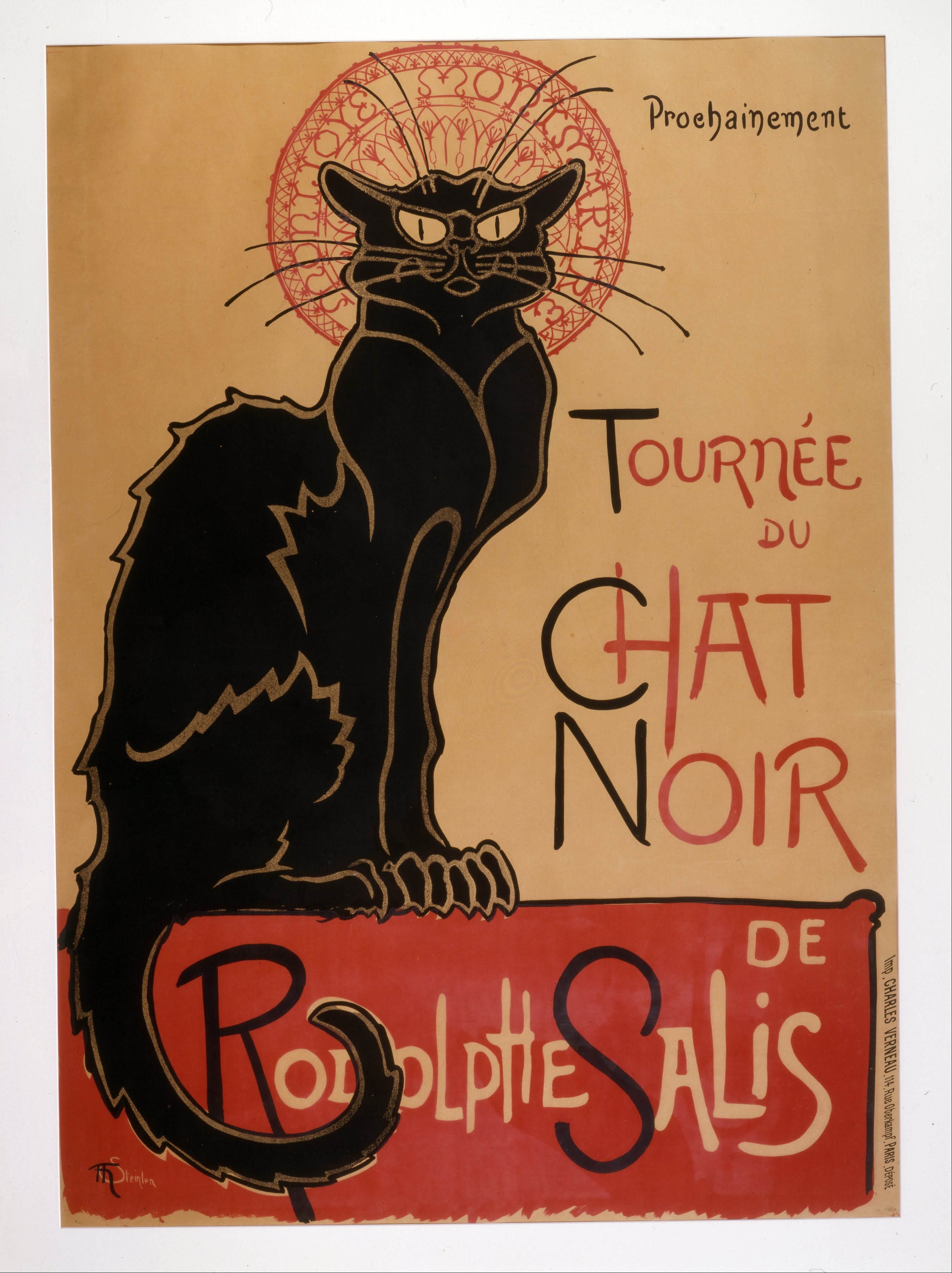 Tournee du Chat Noir Art Nouveau Cat Vintage 1896  Fine Art Print