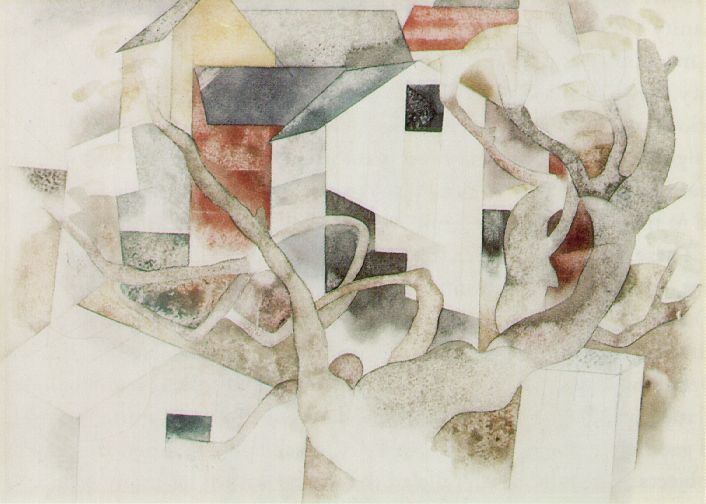 Charles Demuth Trees and Barns Bermuda 1917 Fine Art Print