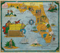 Florida Buried Treasure Map Poster Vintage 1933 Fine Art Print