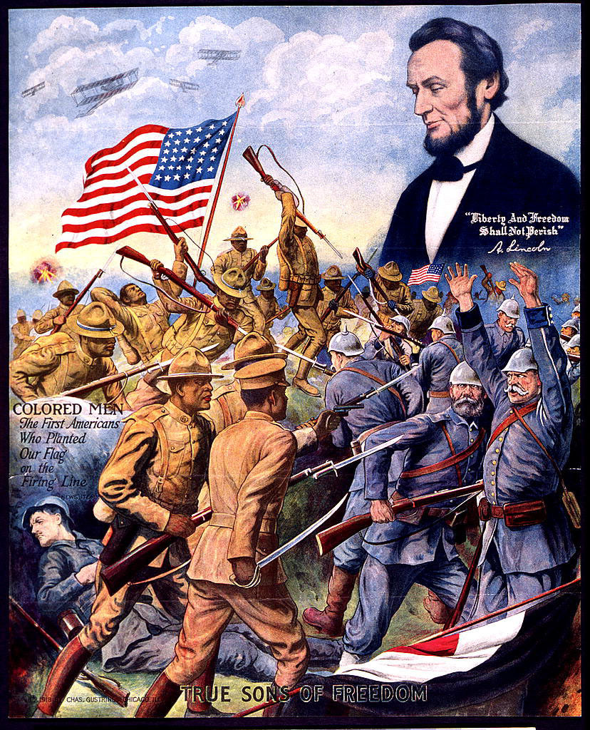 True Sons of Freedom WWI US Army Recruitment Poster 1918 Fine Art Print