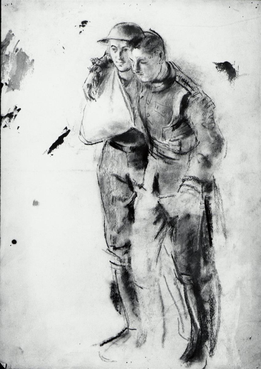 Henry Tonks Two Wounded Soldiers 1918 Fine Art Print