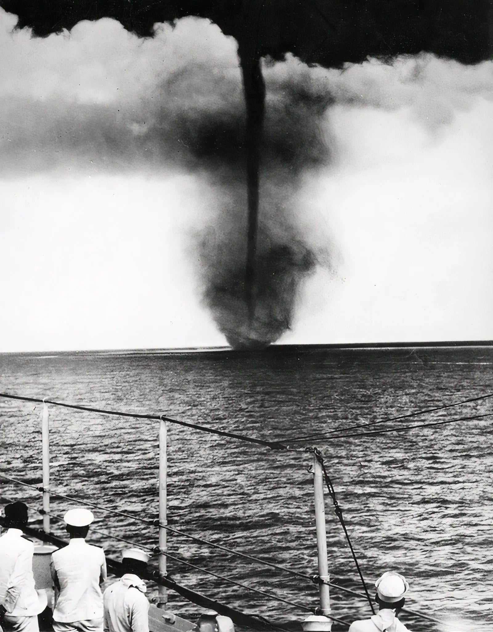 {{ product_title }} Fine Art Print | {{ product_vendor }} Jakero77 US Navy - Water Spout Tornado in Ocean (circa 1930) Fine Art Print Art Print  Jakero77